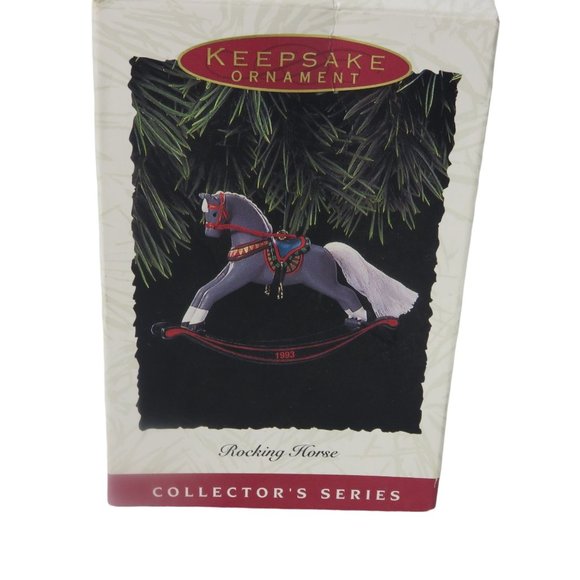 Vintage HALLMARK KEEPSAKE 1993 Rocking Horse Christmas Ornament In Original Box - Picture 1 of 5